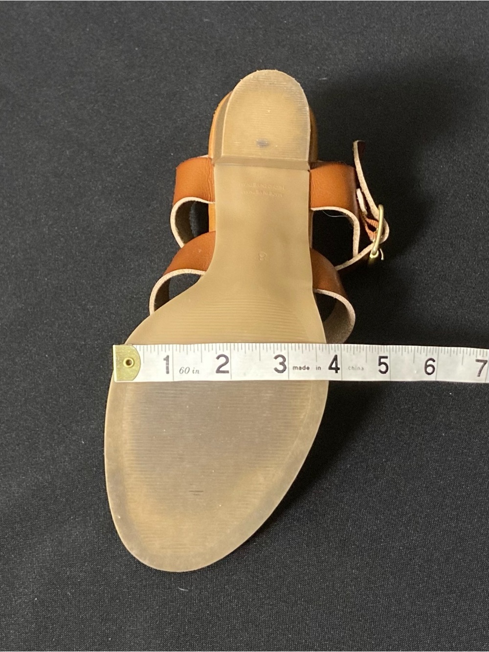 Old Navy Brown Faux Leather High Heel Buckle Strap Sandals Size 8 - Picture 13 of 14